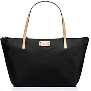Kate Spade Black and Tan Tote Bag with Sleek Design